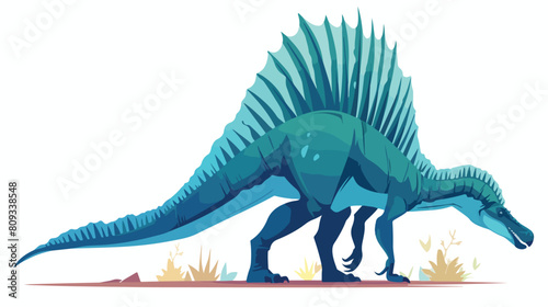 Spinosaurus prehistoric dinosaur. Dino prehistory r © Sofi