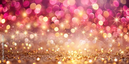 purple gold glitter effect abstruse background bokeh blurred particles celebrations new year 