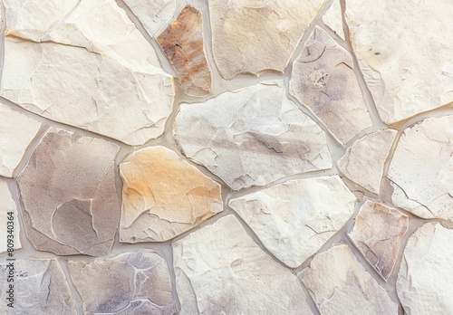 High resolution close up detailed texture of textured stone wall background in varied earth tones for modern construction and architectural design