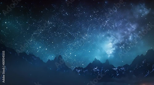 wilderness.under the night sky stars shinin. 4k video photo