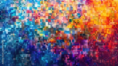 Simple abstract modern style background made of squares with several colors.