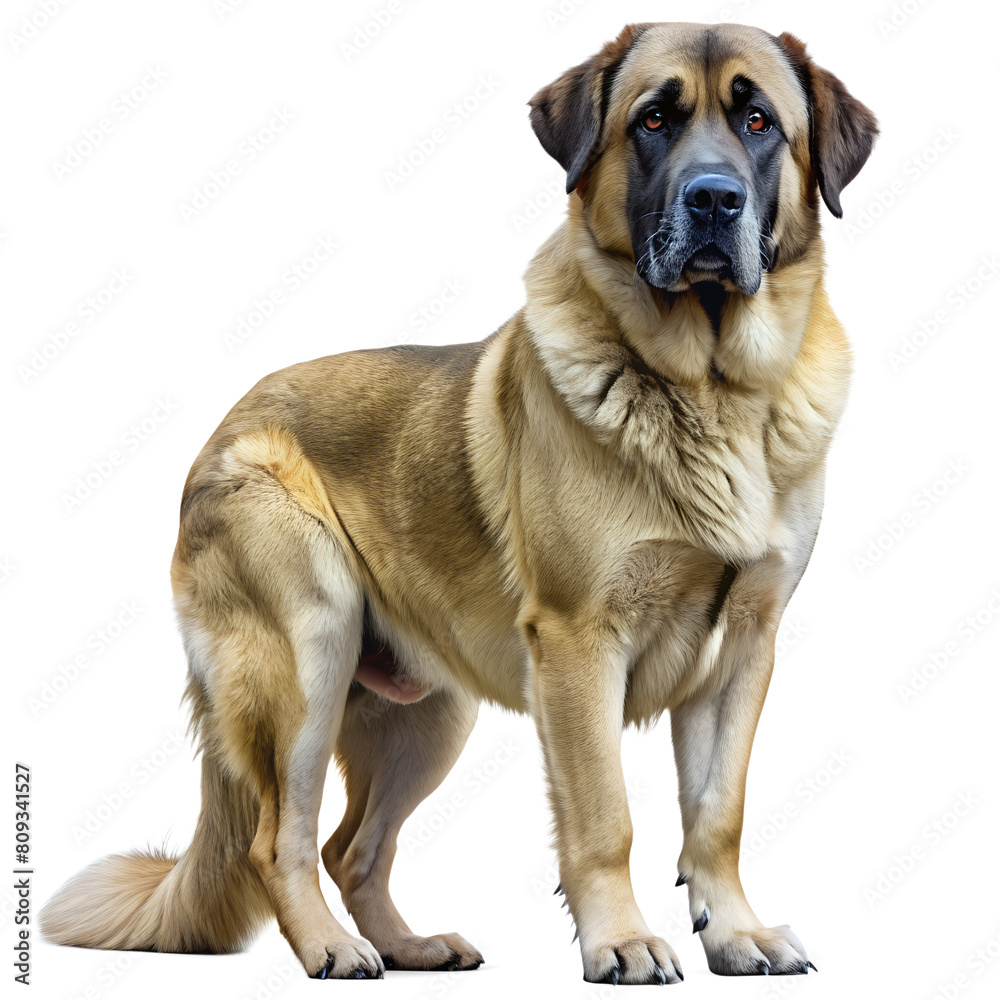 Standing dog isolated on transparent background, png