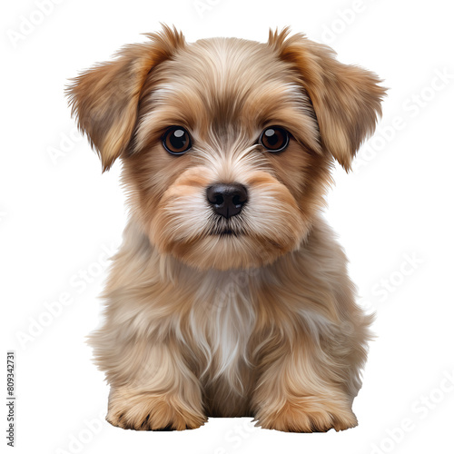 Cute puppy isolated on transparent background, png © Zamora Design