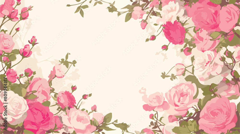 Square romantic floral backdrop decorated with gorg