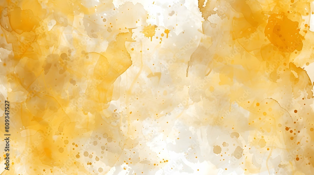 watercolor yellow background. The color splashing on the paper stone texture. Watercolor, ink vector background collection with white, brown, orange, yellow beige for cover.