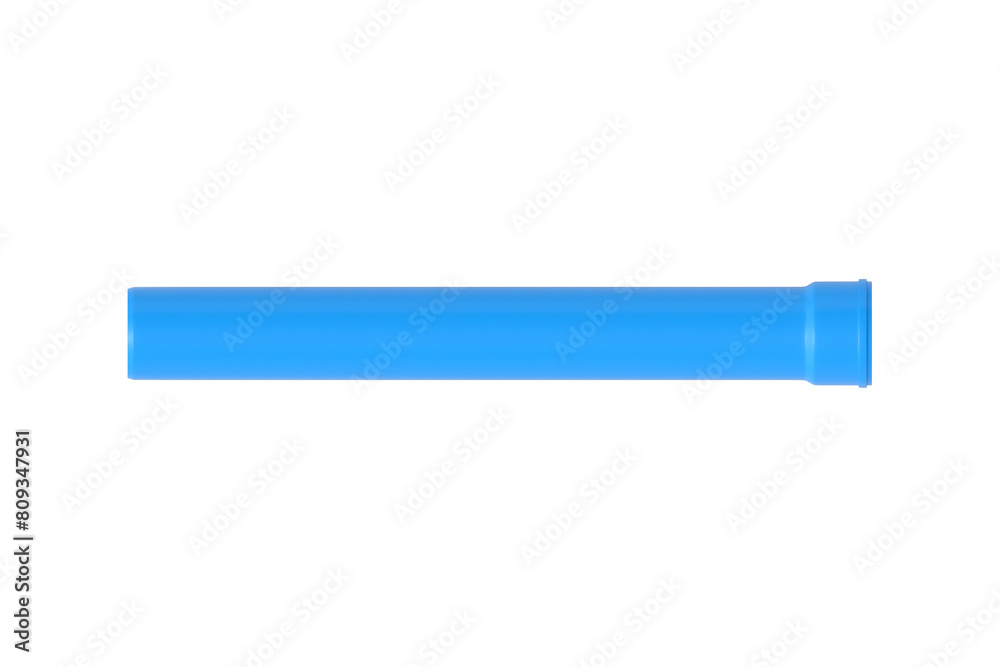 PVC plastic pipe isolated on white background. Top view. 3d render