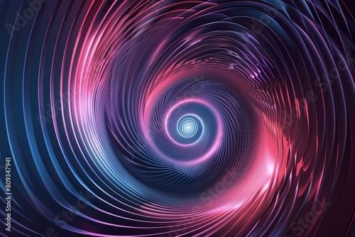 Spiral sound wave rhythm line dynamic abstract vector background