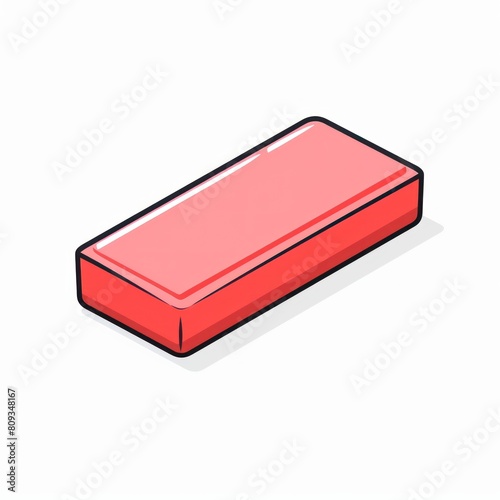 Simple eraser icon vector illustration isolated on white background