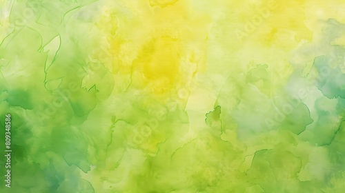 Soft blend of watercolor pastels in green and yellow hues on high-resolution background 