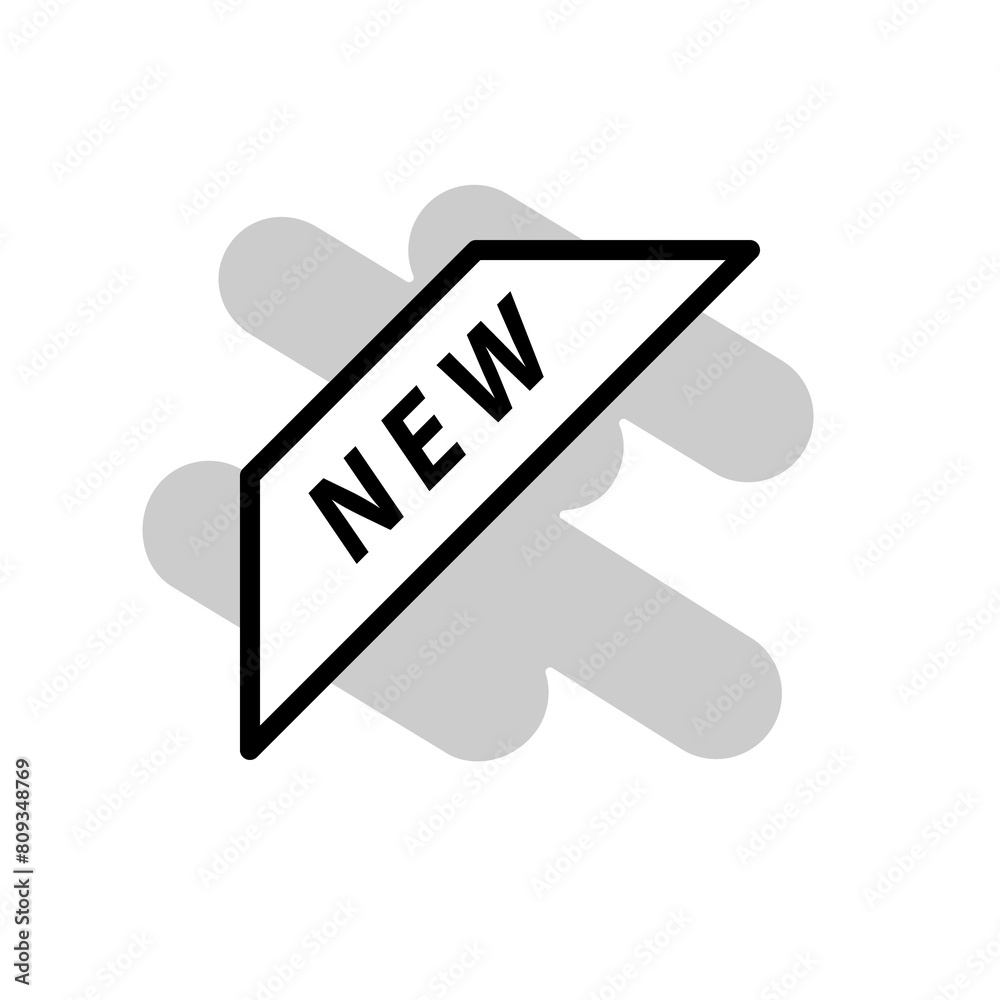 Obraz premium New label icon PNG