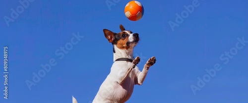 Trying Out Doggy Beach Volleyball, Bouncing The Ball Back And Forth With Your Pup For Fun And Exercise, Summer Background