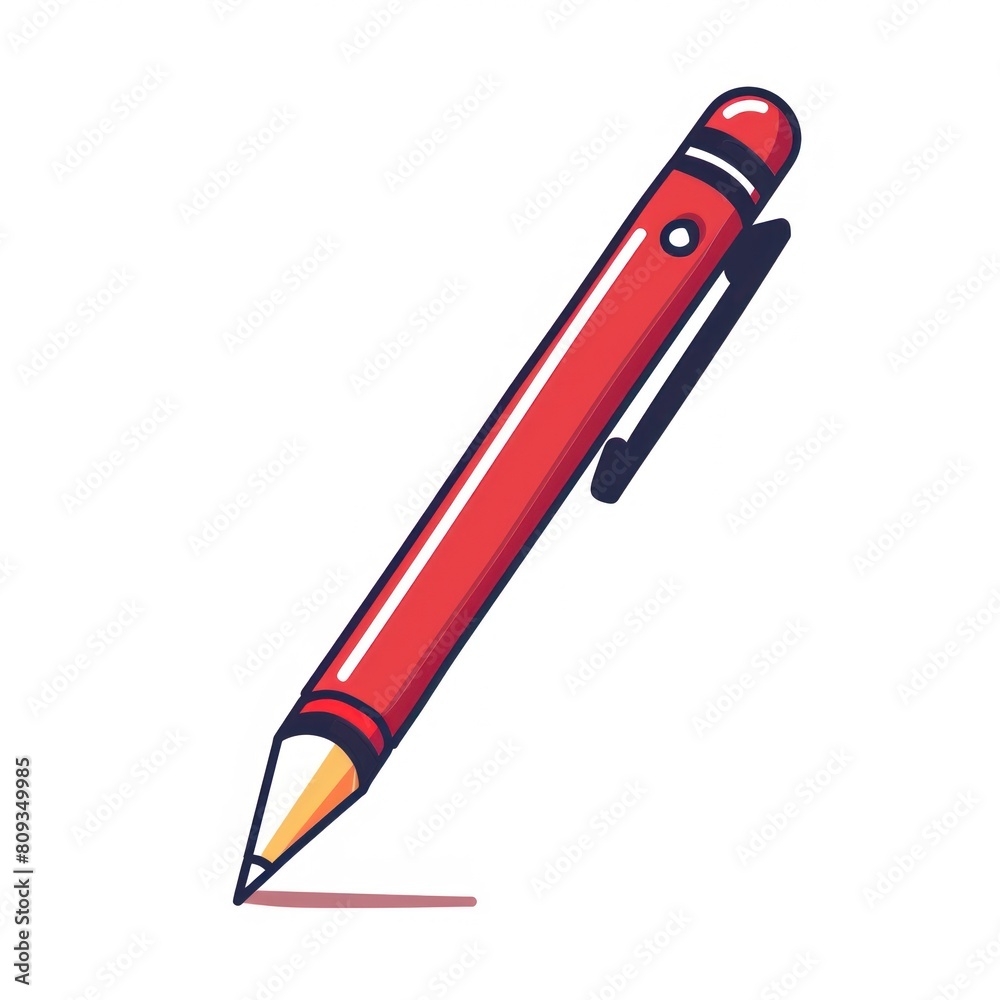 Vector illustration of a pen icon on a white backdrop. Minimalist and modern. Vector illustration of a pen icon on a white backdrop. Minimalist and modern.