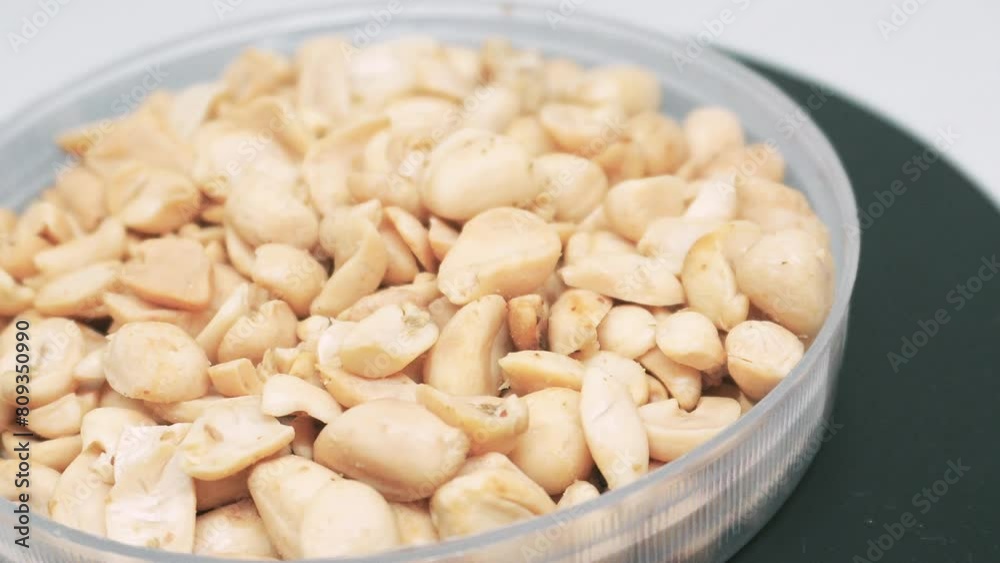 savory spiced roasted peanut snack on white background savory spiced roasted peanut snack on white background