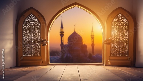 ramadan kareem background mosque window