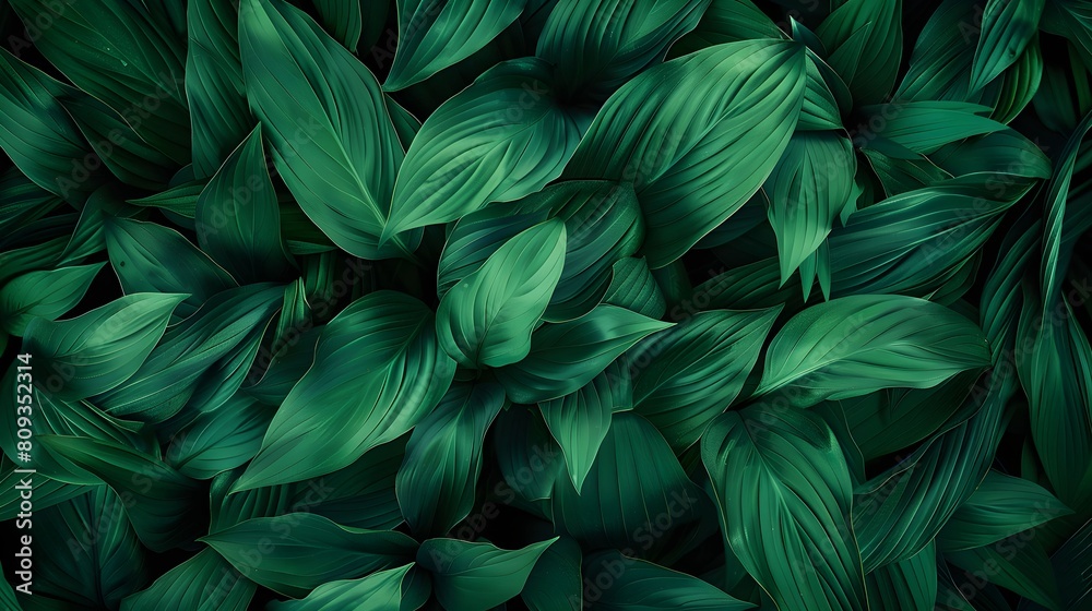 leaves of Spathiphyllum cannifolium, abstract green texture, nature background, tropical leaf leaves of Spathiphyllum cannifolium, abstract green texture, nature background, tropical leaf