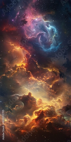 Space galaxy cloud nebula background