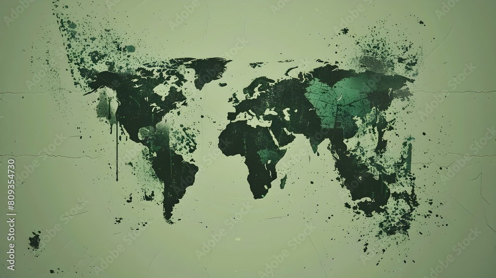 Digital Atlas: Minimalist Map of Our Planet - Concept Art for Creative Projects Digital Atlas: Minimalist Map of Our Planet - Concept Art for Creative Projects