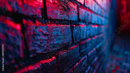 Urban Neon Brick Abstract