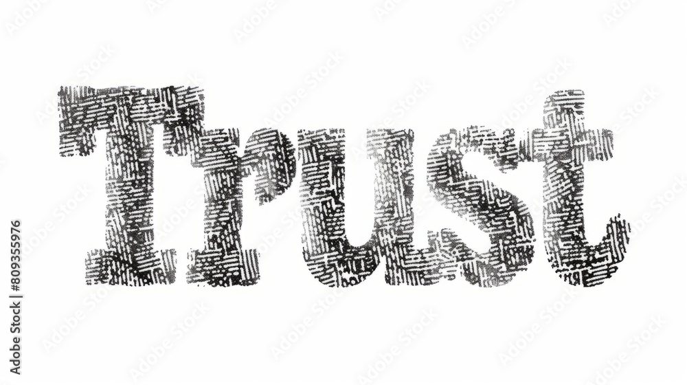 The word Trust created in Stippling. The word Trust created in Stippling.