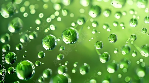Background with green drops.