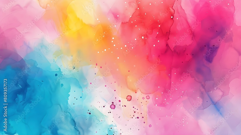 Fototapeta premium Abstract colorful watercolor for background. Digital art painting