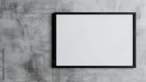 Frame mockup  ISO A paper size. Home Office wall poster mockup. Interior mockup with office background. Modern interior design. Billboard. 3D render 