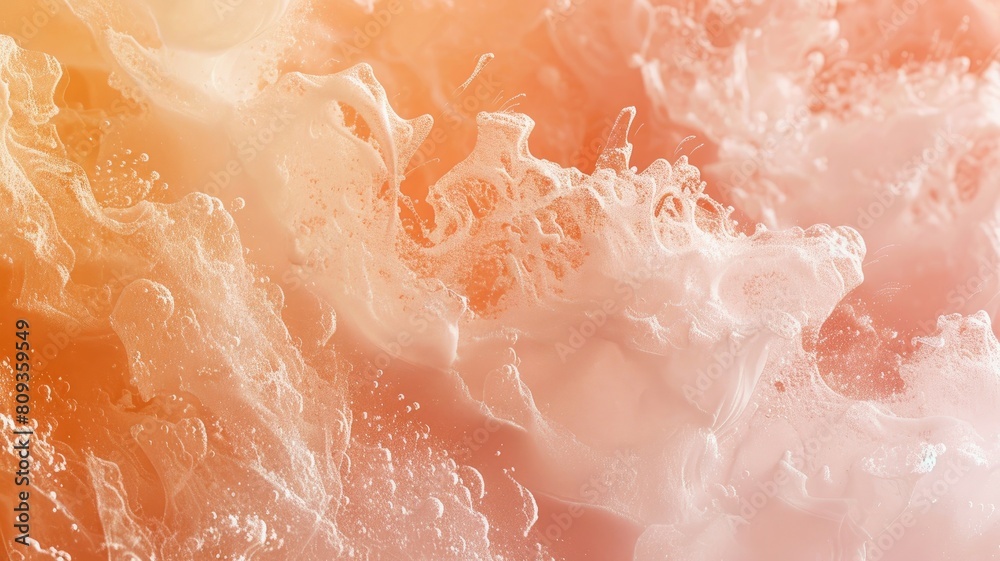 Abstract close-up of swirling blend orange and cream hues, suggesting creamy texture Abstract close-up of swirling blend orange and cream hues, suggesting creamy texture