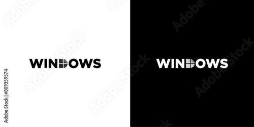 letter b window and home logo design vector image , b home window logo , letter b home window desigen logo constrution photo