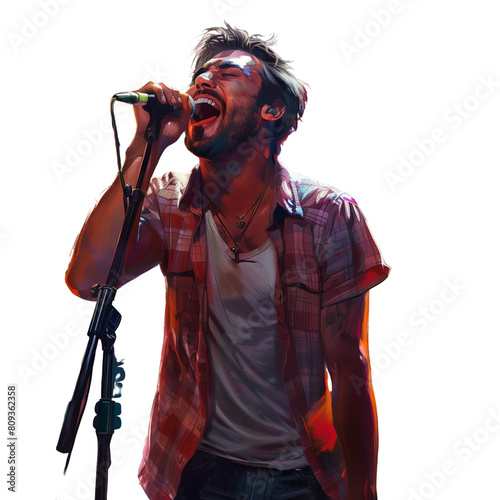 singer with microphone