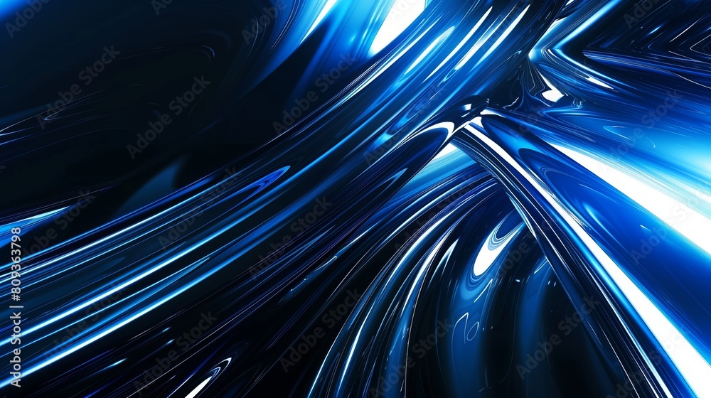 A futuristic sleek dark blue abstract, background. 