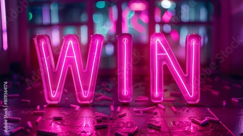 Pink LED WIN concept art poster.