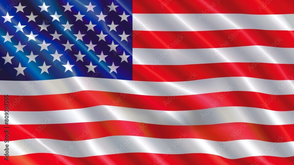 American flag background with vivid colors, Ai Generated American flag background with vivid colors, Ai Generated
