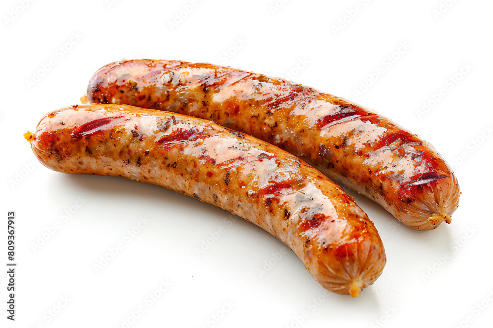 two sausages are sitting on a white surface two sausages are sitting on a white surface