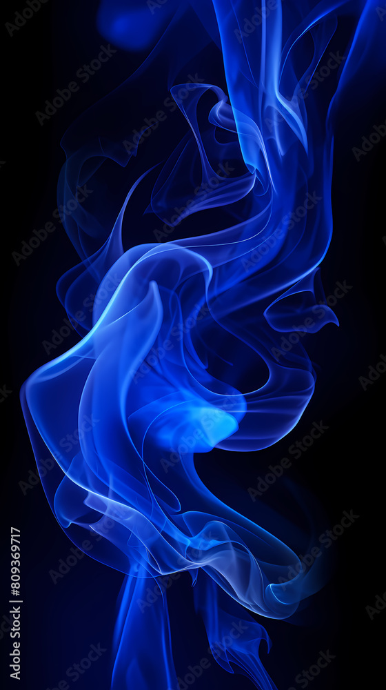 Abstract blue smoke wavy lines Abstract blue smoke wavy lines