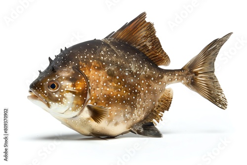 A ray of sunfish, side view, isolated on a white background photo