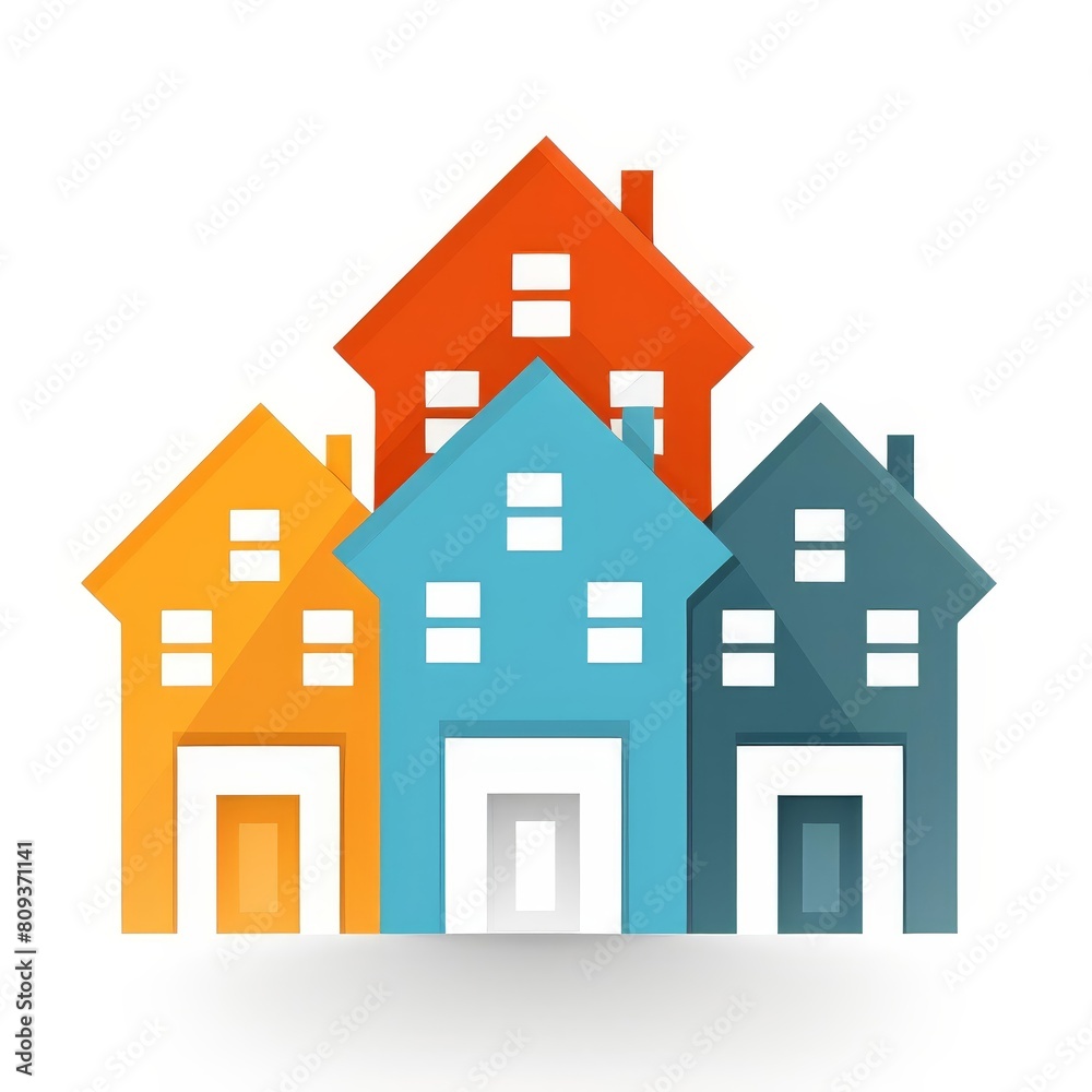 Sleek house logo, perfect for real estate branding on a white background, Ai Generated Sleek house logo, perfect for real estate branding on a white background, Ai Generated