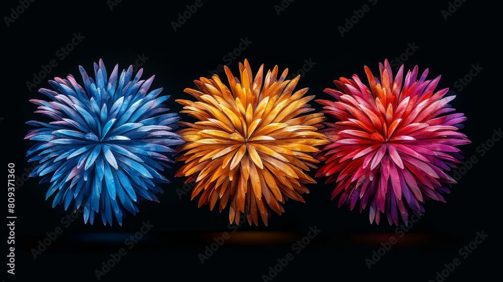 Vivid firework display lights up the sky with vibrant hues, Ai Generated Vivid firework display lights up the sky with vibrant hues, Ai Generated