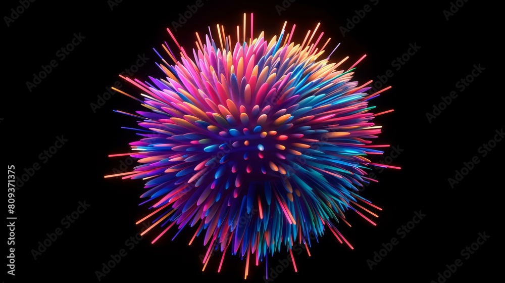 Vivid firework display lights up the sky with vibrant hues, Ai Generated Vivid firework display lights up the sky with vibrant hues, Ai Generated