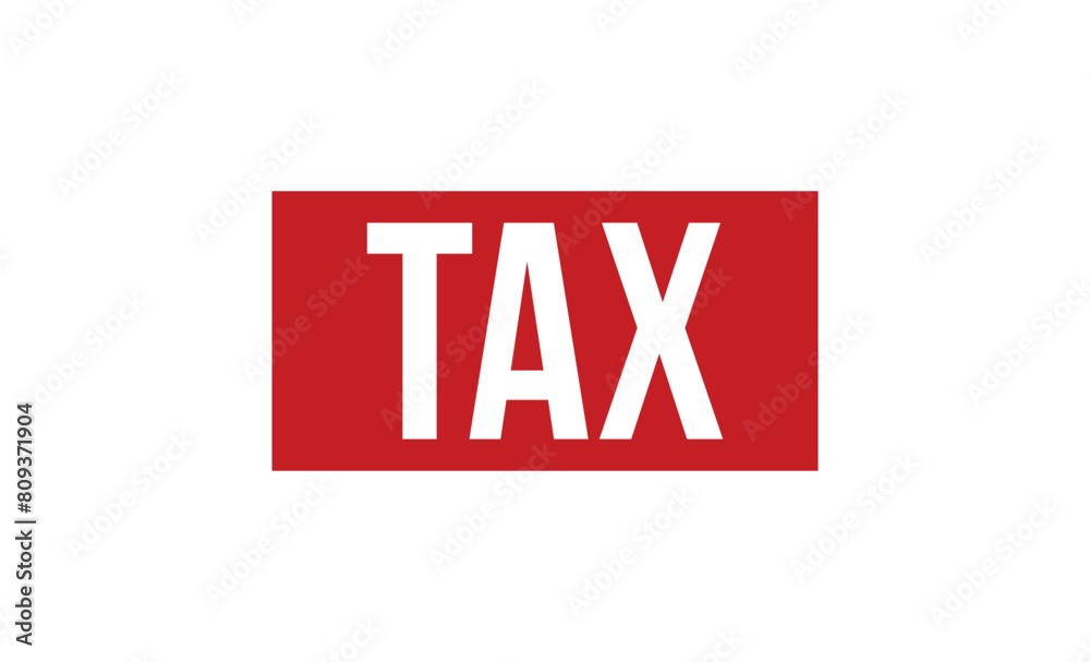 Obraz premium Tax rubber stamp vector illustration on white background. Tax rubber stamp