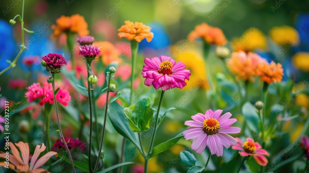 Vibrant blooms in the garden Vibrant blooms in the garden