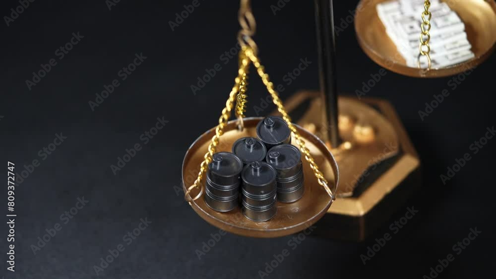 Oil price and value in both arms scales Oil price and value in both arms scales