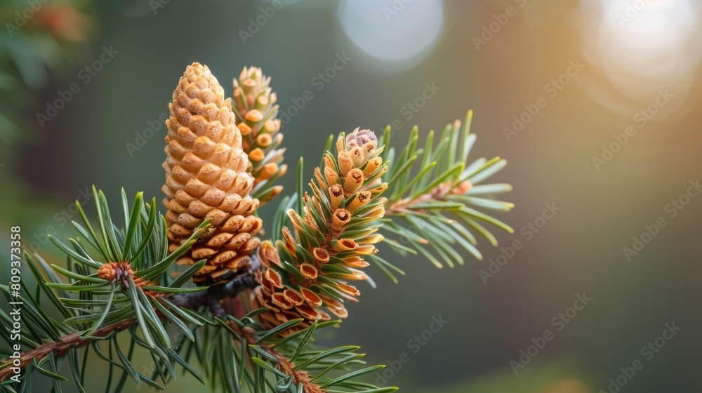 Siberian Pine Cones on Branch - Natural and Rustic Home Decor Siberian Pine Cones on Branch - Natural and Rustic Home Decor