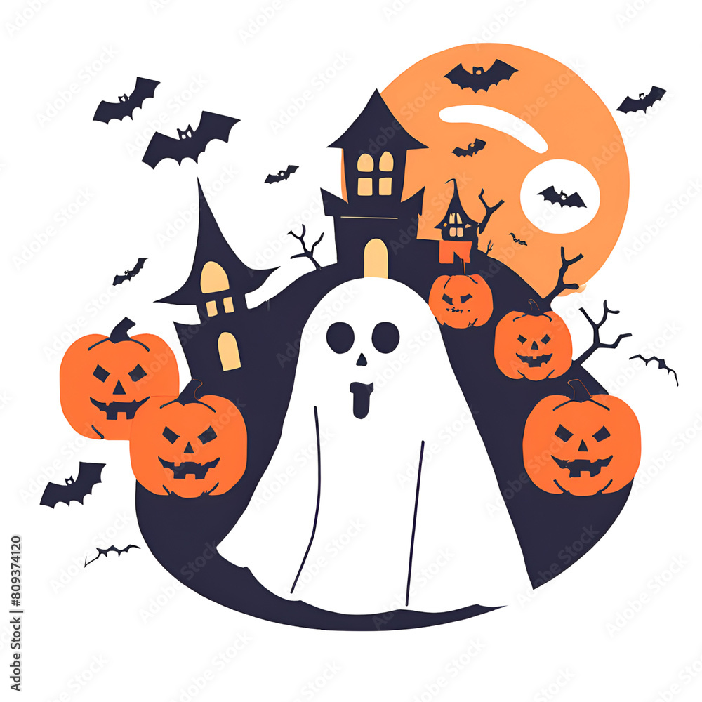 halloween background with pumpkin and bats halloween background with pumpkin and bats