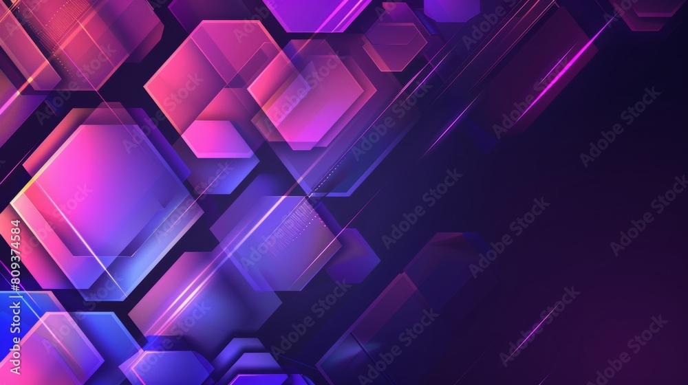 Abstract purple and blue background with a hexagon pattern for technology, science or business concept vector illustration. Abstract purple and blue background with a hexagon pattern for technology, science or business concept vector illustration.