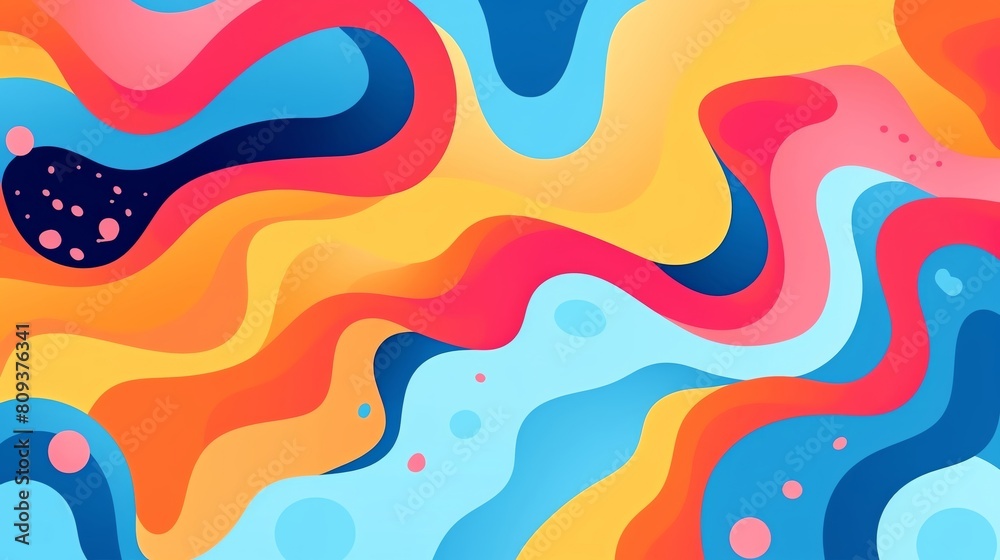The image is a colorful abstract painting with bright and vibrant colors The image is a colorful abstract painting with bright and vibrant colors