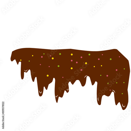 Melting ice cream chocolate 
