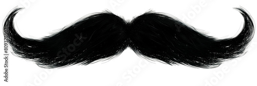 Obraz na płótnie Stylized Mustache Illustration, Abstract Black and Red Design w salonie