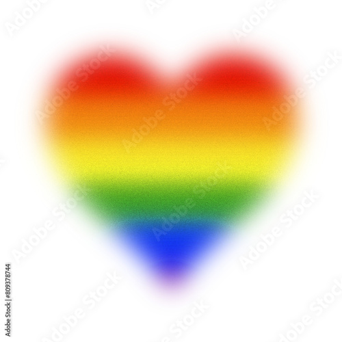 Heart gay pride blur and noise