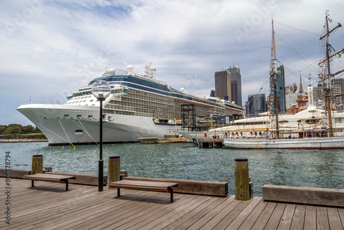 Cruise ship moored at Circular Quay, Sydney, New South Wales, Australia