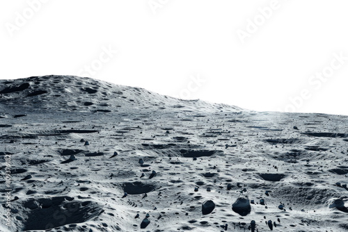 Lunar Landscape, Moon surface isolated on transparent background